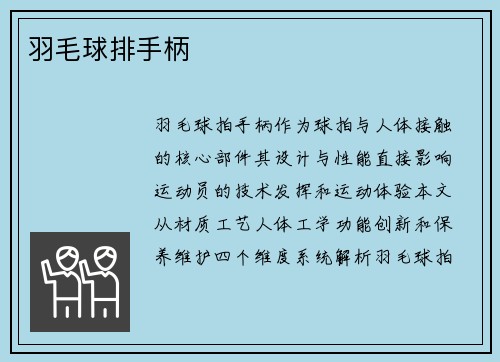 羽毛球排手柄